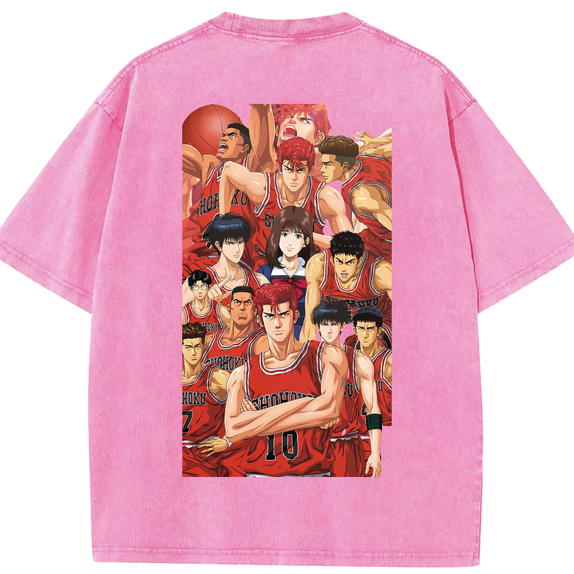 （画像用） SLAM DUNK／スラムダンク 綿100% ヴィンテージ風 半袖Tシャツ（背面プリント）
